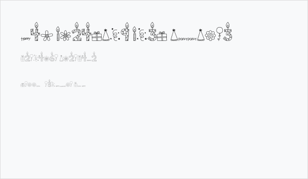 MTF Birthday Bash Doodles Business Card