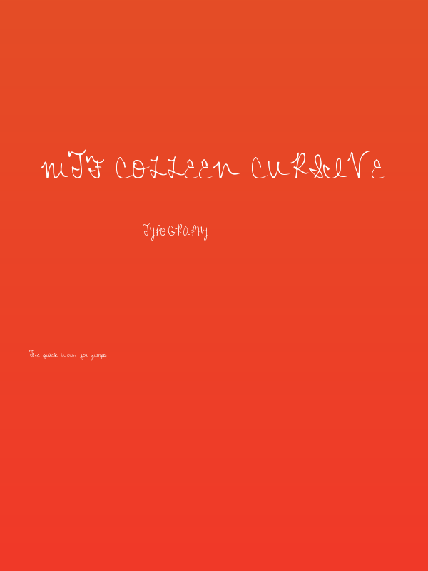 MTF Colleen Cursive Poster