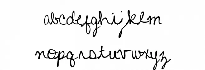 MTF Colleen Cursive Schriftart Kleinbuchstaben