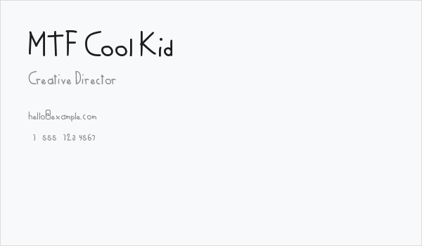 MTF Cool Kid Business Card