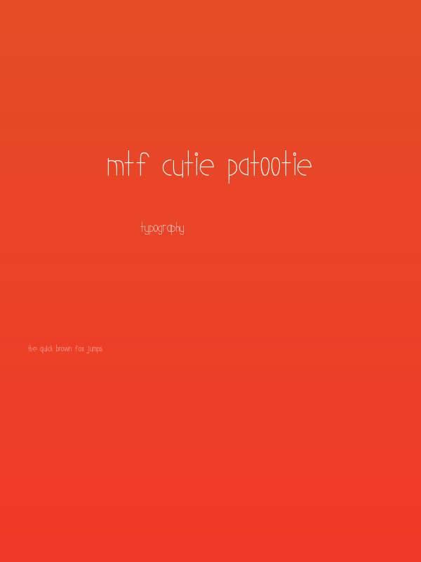 MTF Cutie Patootie Poster