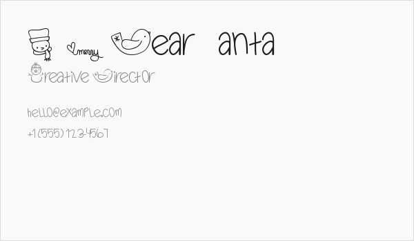 MTF Dear Santa Business Card