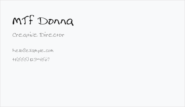 MTF Donna Business Card
