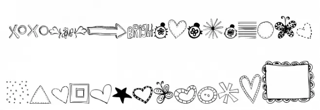 MTF Doodlewhats Schriftart Groß