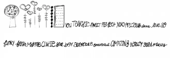 MTF Doodlewhats Caratteri MINUSCOLO