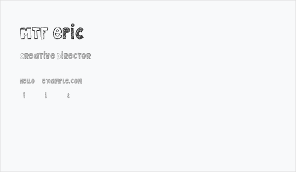 MTF Epic Business Card