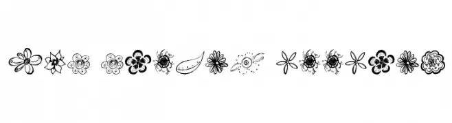 MTF Flower Doodles  Frei Schriftart Herunterladen