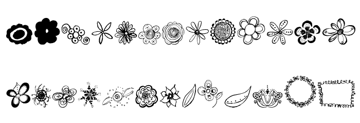 MTF Flower Doodles Font LOWERCASE