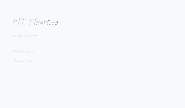 MTF Flowrites Business Card