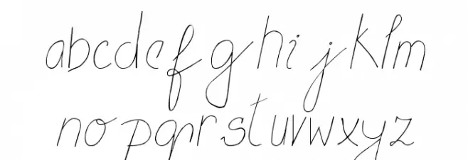 MTF Flowrites Schriftart Kleinbuchstaben