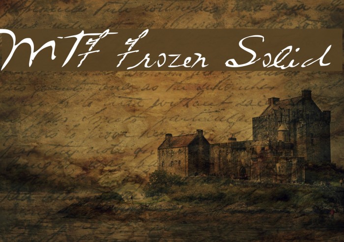 MTF Frozen Solid Font examples