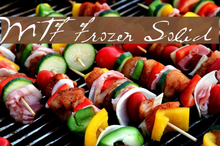 MTF Frozen Solid Font examples
