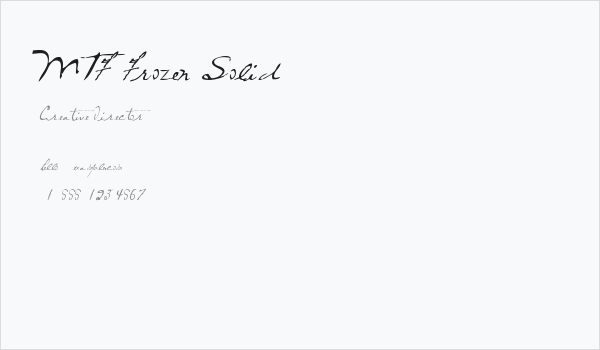 MTF Frozen Solid Business Card