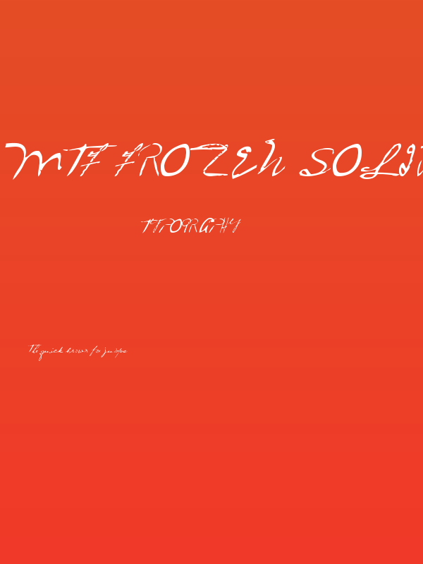 MTF Frozen Solid Poster