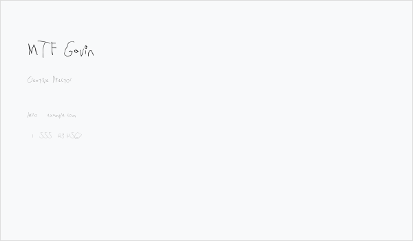 MTF Gavin Business Card