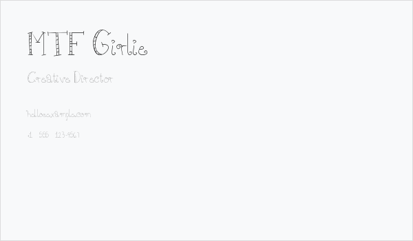 MTF Girlie Business Card