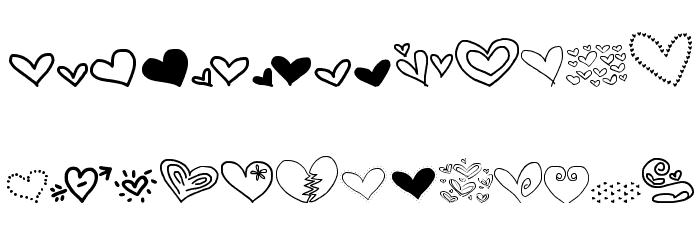 MTF Heart Doodle Font LOWERCASE