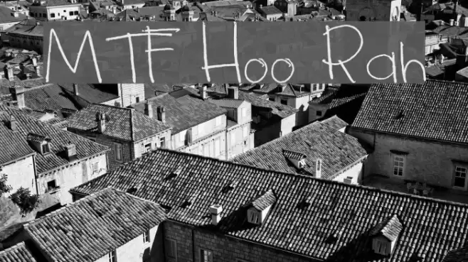 MTF Hoo Rah Font examples