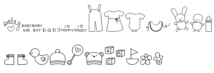 MTF Itty Bitty Baby Font LOWERCASE