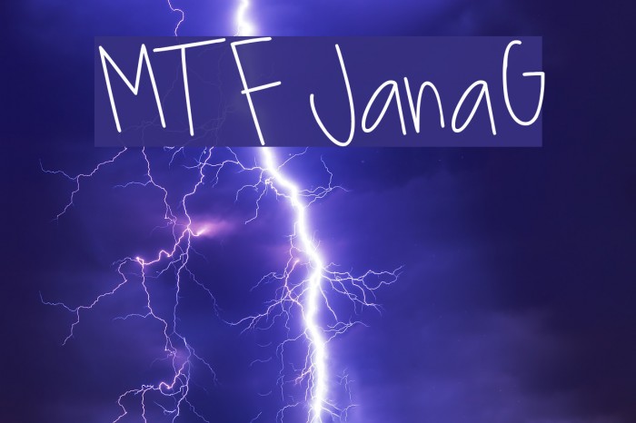 MTF JanaG Font examples