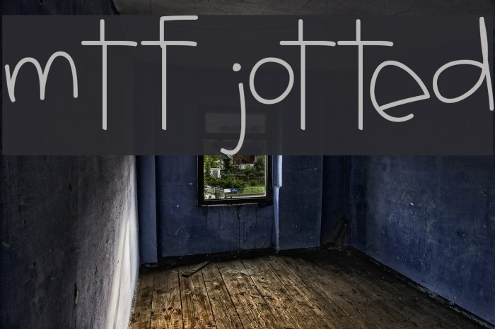 MTF Jotted Font examples