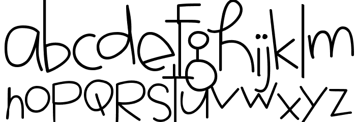 MTF Jotted Font LOWERCASE