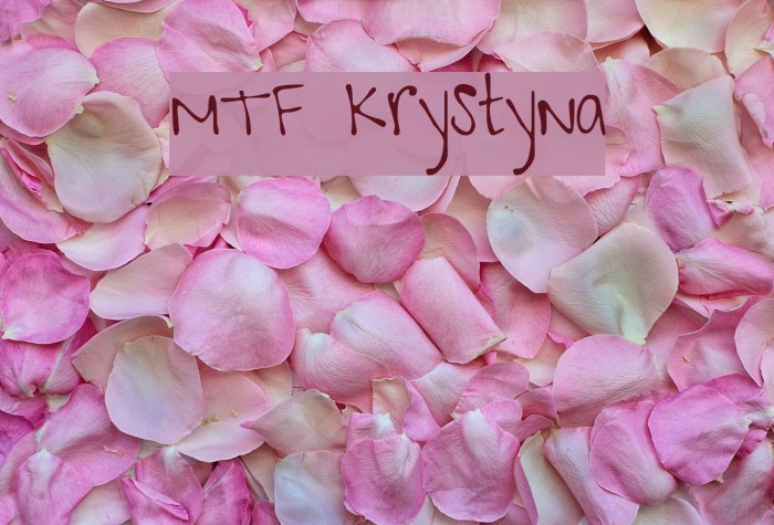 MTF Krystyna Font examples