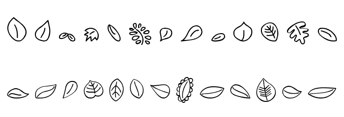 MTF Leaves Font Litere mari