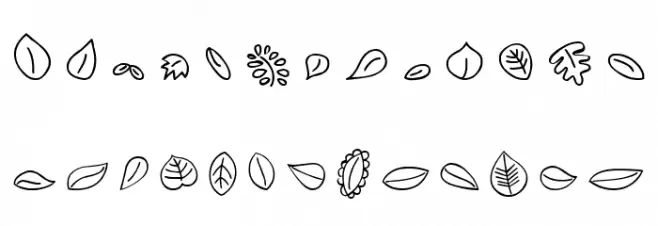 MTF Leaves Шрифта ВЕРХНИЙ