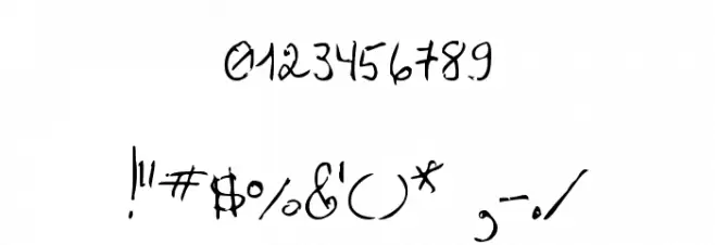 MTF Loli's Handwriting Font OTHER CHARS