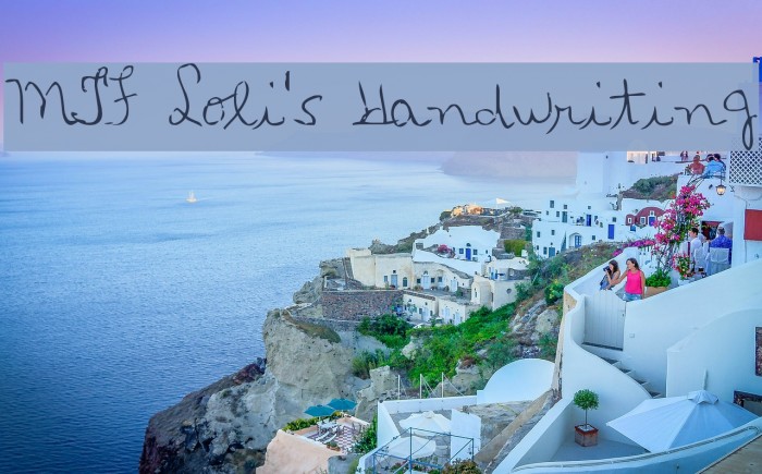 MTF Loli's Handwriting Example 1