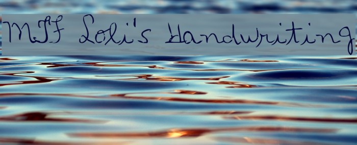 MTF Loli's Handwriting Example 2