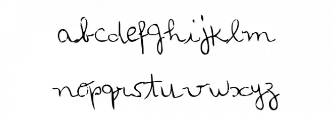 MTF Loli's Handwriting फ़ॉन्ट लोअरकेस