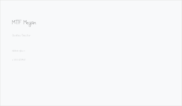 MTF Megan Business Card