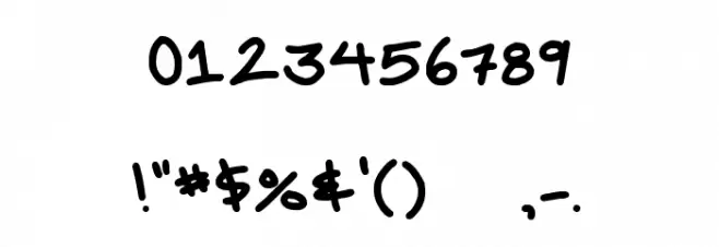 MTF Messy Font OTHER CHARS