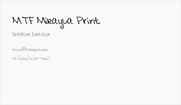MTF Mikayla Print Business Card