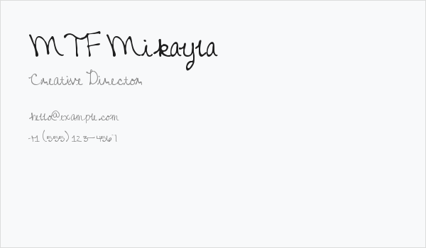 MTF Mikayla Business Card