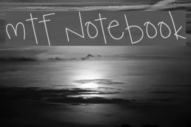 MTF Notebook Font examples