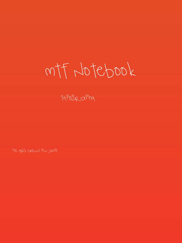 MTF Notebook Poster