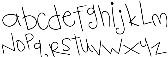 MTF Notebook Font LOWERCASE