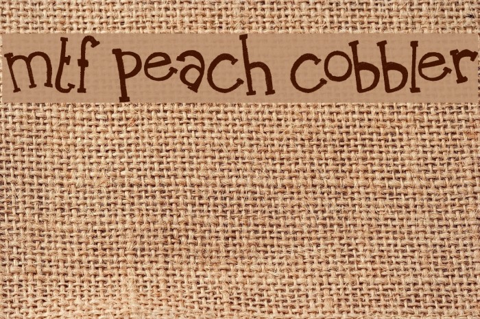 MTF Peach Cobbler لخطوط تنزيل examples