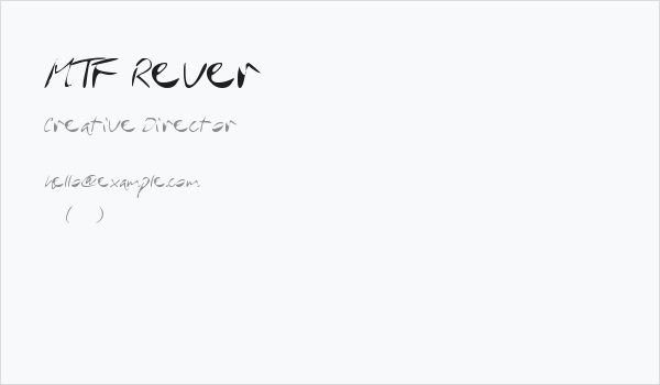 MTF Rever Business Card