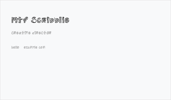 MTF Scribblie Business Card