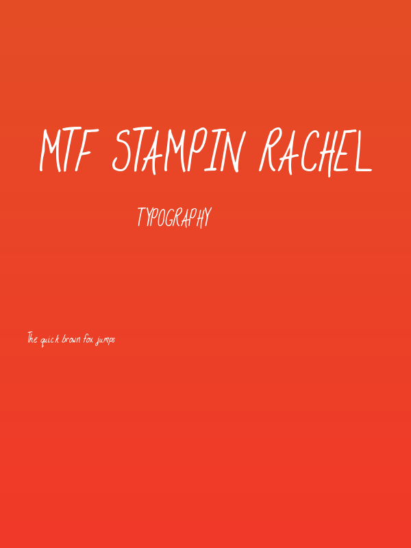 MTF Stampin Rachel Poster