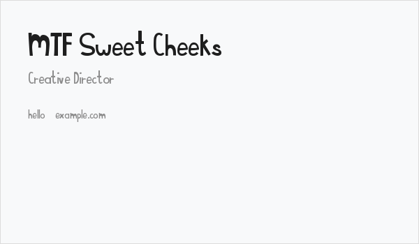 MTF Sweet Cheeks Business Card