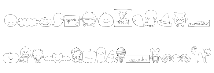 MTF Sweet Halloween Dings フォント 小文字