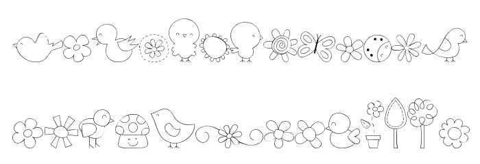MTF Sweet Nature Dings Font LOWERCASE