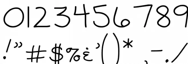 MTF Sweetie Font OTHER CHARS