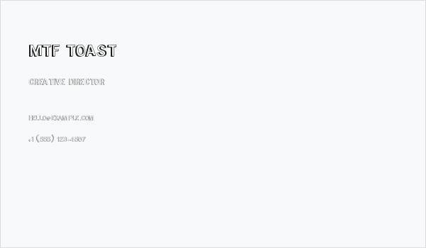 MTF Toast Business Card