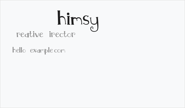 MTF Whimsy Business Card